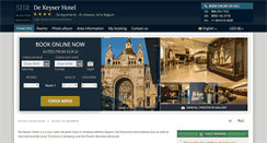 Desktop Screenshot of hoteldekeyserantwerp.com