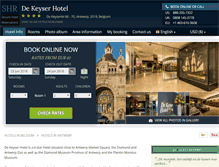 Tablet Screenshot of hoteldekeyserantwerp.com